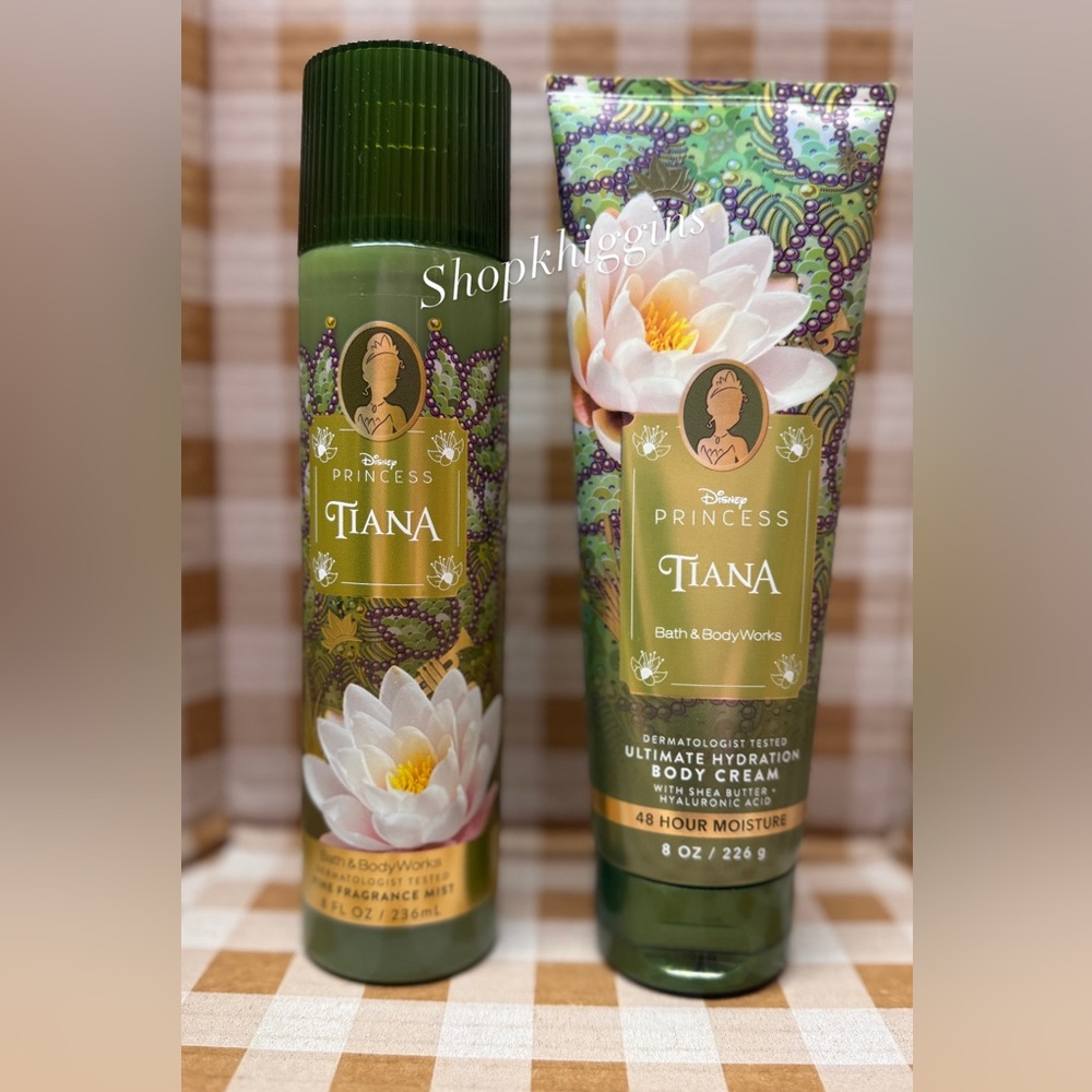 NEW B&BW Tiana Fragrance and Body Cream Set, Disney Princess Collection